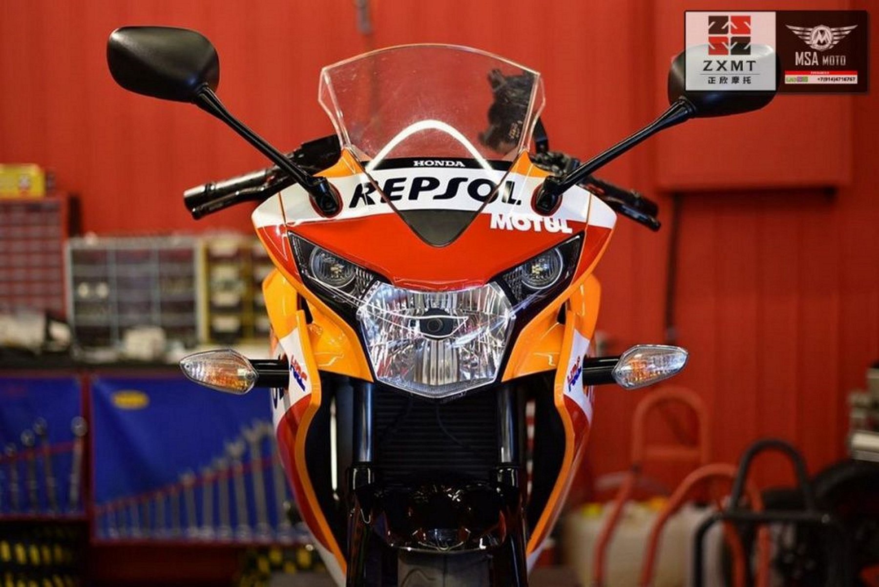 Комплект пластика Honda CBR250R 2011-2013 ● Repsol Оранжевый 